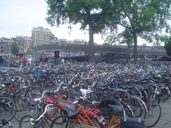 a shit load of bikes, Amsterdam